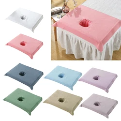 Pure Cotton SPA Half Massage Table Sheet Beauty Bed Face Hole Towel 50*70cm Anti-Oil Bed Pillow Towel Cover for Massage Salon