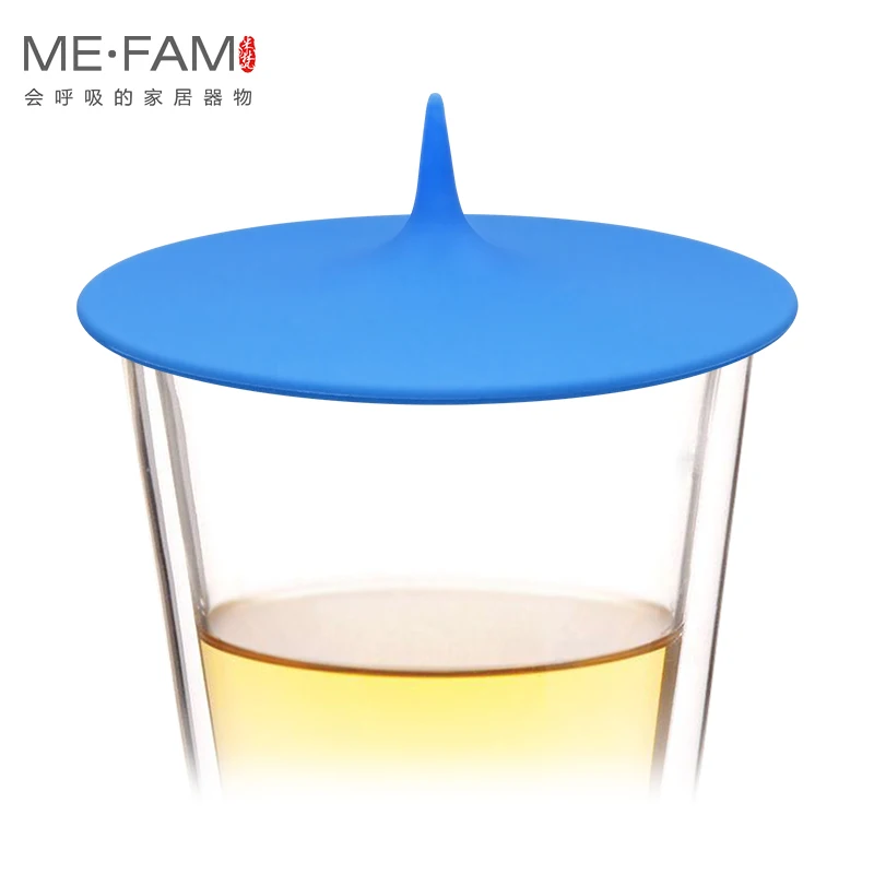 Soft Silicone Water Cup Lids Steeple Drop Mug Cover Seal Anti Dust Universal Glass Ceramic Plastic Tea Cup Cap Reusable Set 3Pcs