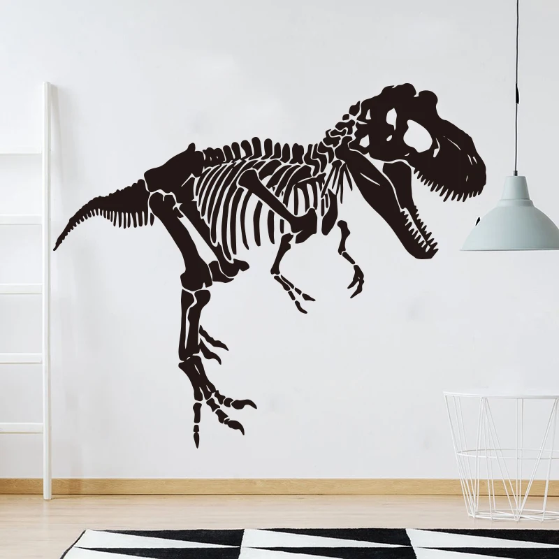 

Large T-Rex Dinosaur Skeleton Wall Sticker Kids Room Playroom T-Rex Dino Animal Wall Decal Bedroom Vinyl