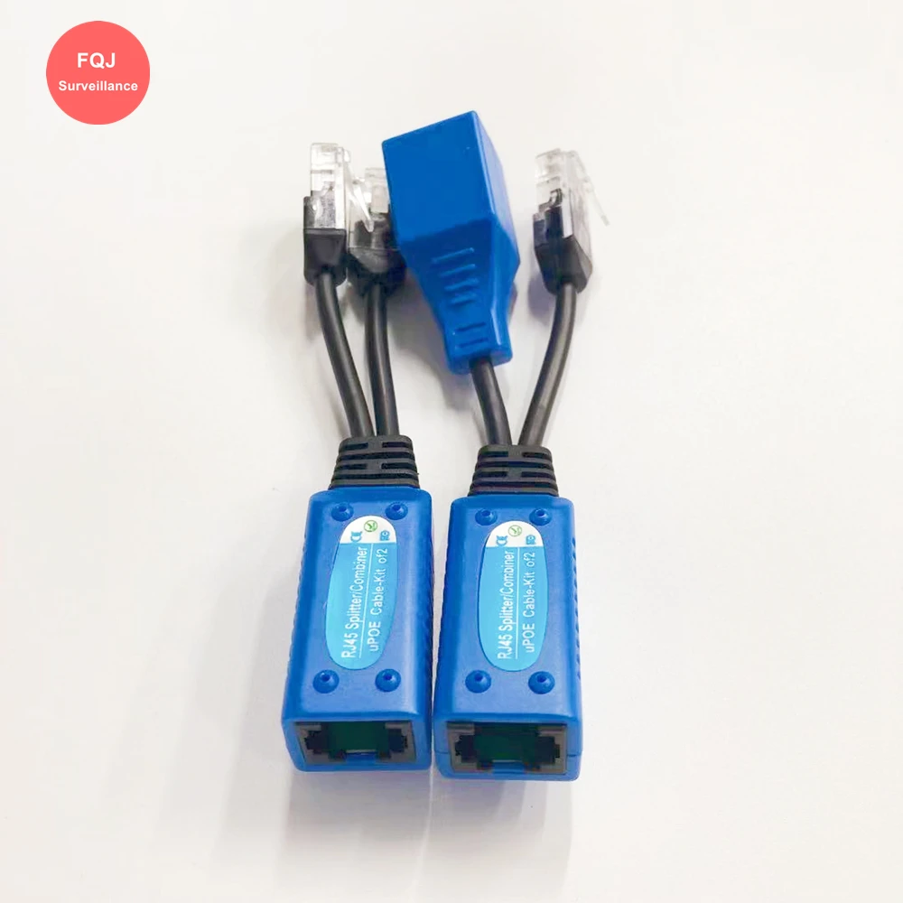 

5Pairs uPOE Kits RJ45 Splitter/Combiner Cable Combiner Two POE 48V Cameras use One RJ45 Cable for IP Camera NVR System