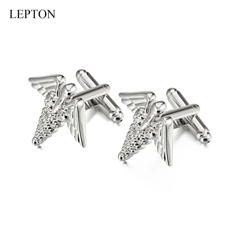 Hot Caduceus Medical Cufflinks For Men Classic Male Medical Student MD Physician Lepton Fashion trend  Cufflink Drop Shipping