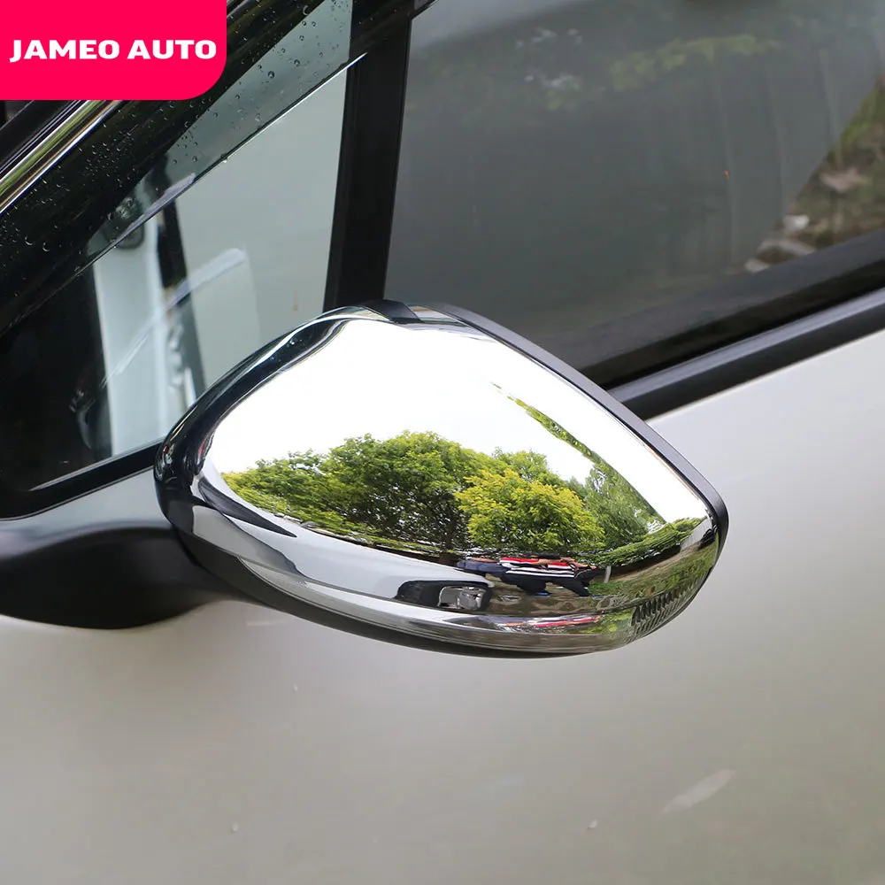 Jameo Auto 2Pcs/Set Car Rear View Mirror Protection Cover Trim Fit for Peugeot 308 308s 308sw Chrome 2016 - 2019 Accessories