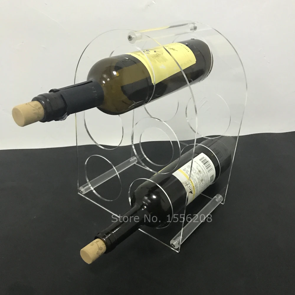 

Home Use Wine Rack Lucite Acrylic wine bottle holder