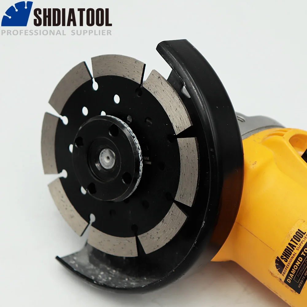 Shdiatool 1Pc Dia 4/4.5/5/7/9 "Diamant Gesegmenteerde Zaagblad Met Multi Gat Doorslijpschijf Voor Hard Materiaal Steen Keramische tegel