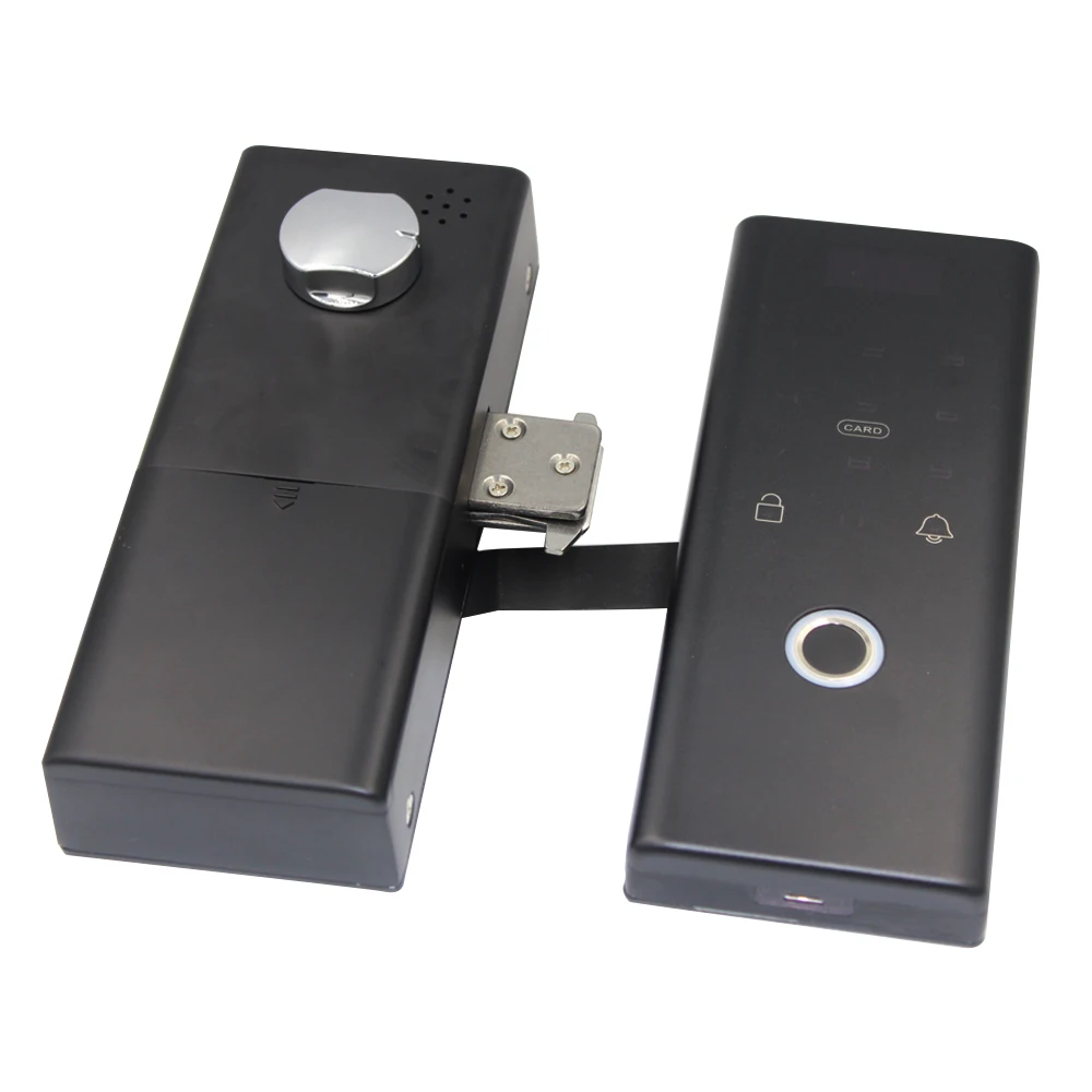 Smart Lock Remote Control  Fingerprint/Tuya APP/IC Card Password Eletronic Door Lock for home office Frameless Glass Push Door