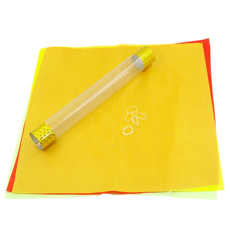 The Crystal Tube Silk Blow -PVC Tube Magic Trick Three Scarve Linking Magia Close Up Gimmick Props Funny