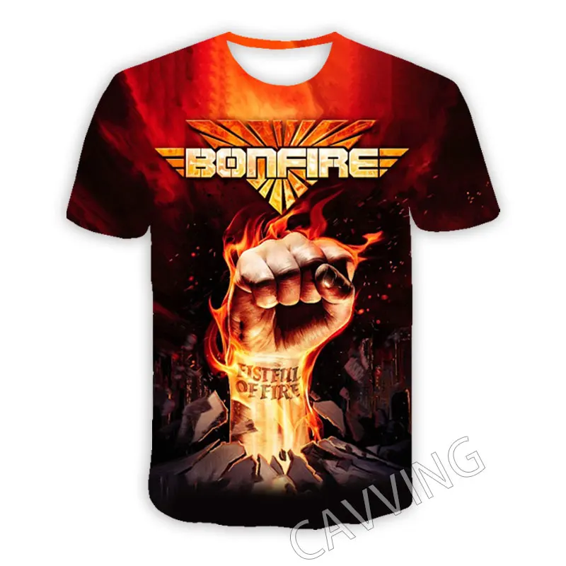 CAVVING 3D Printed  Bonfire Band  Casual T-shirts  Hip Hop Tee Shirts Harajuku Styles Tops Clothing for Men/women