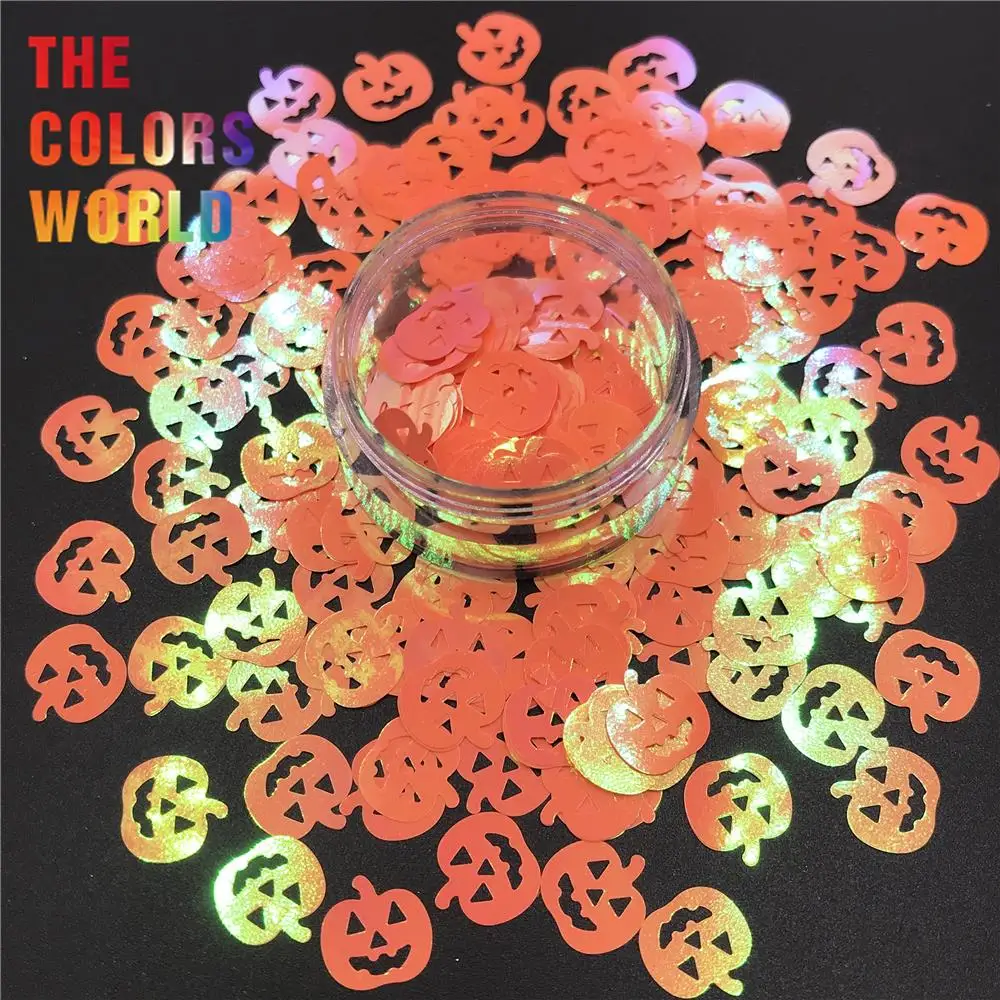 Halloween Pumpkin 10MM Nails Glitter Nail Art Decoration Makeup Tumblers Craft Handmade DIY Accessoires Festival Party Supplier