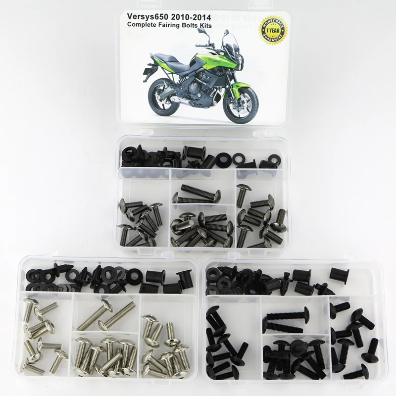 

Fit For Kawasaki Versys 650 2010 2011 2012 2013 2014 Complete Full Fairing Bolts Kit Washer Fastener Screws Nuts Steel