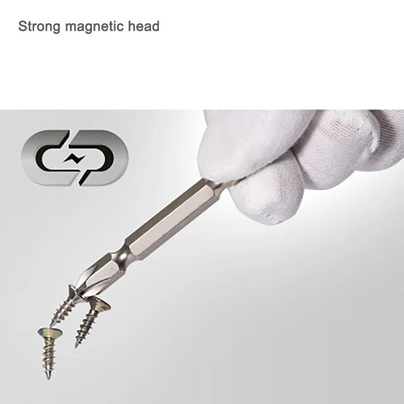 Magnetic 110mm Long Phillips Ph2 Slotted SL6 Screwdriver Bits Double Ended Screw Driver Bit For 6.35mm Electric Hand Screwdriver