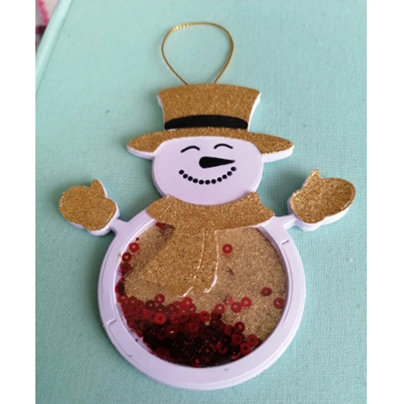 

Christmas Snowman Shaker Metal Cutting Dies Scrapbooking Embossing Folder for Photo Album Card Making DIY