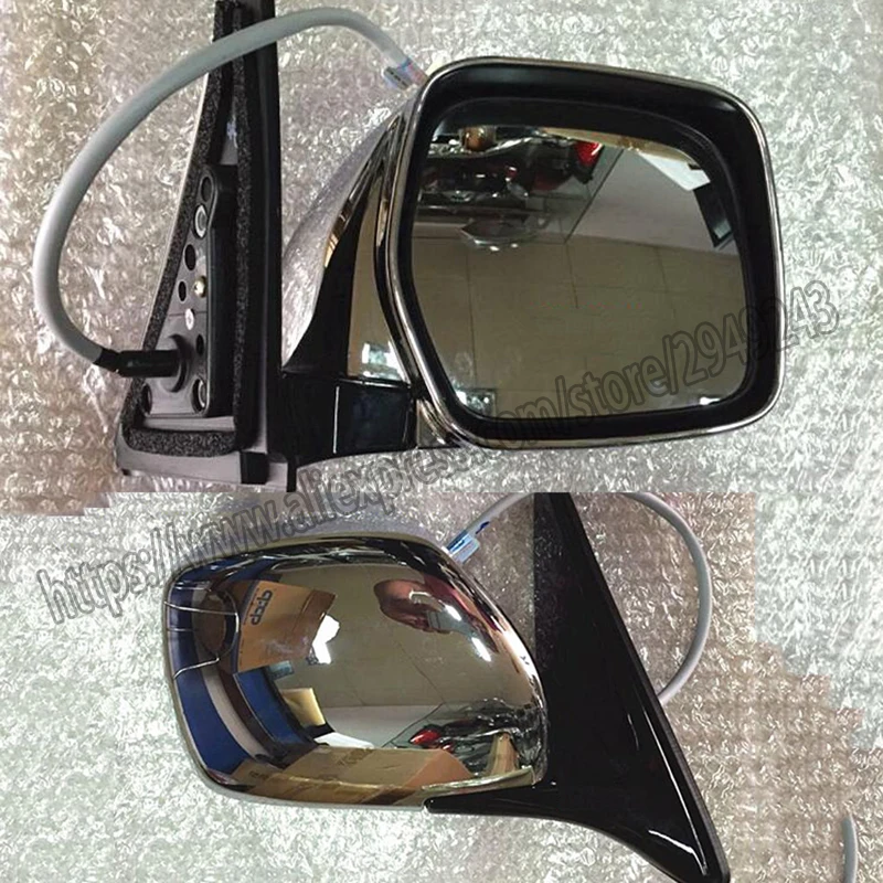 For TOYOTA Land Cruiser LC100 4500 4700 1998-2007 2pcs Car Door Side Mirror ABS Chrome