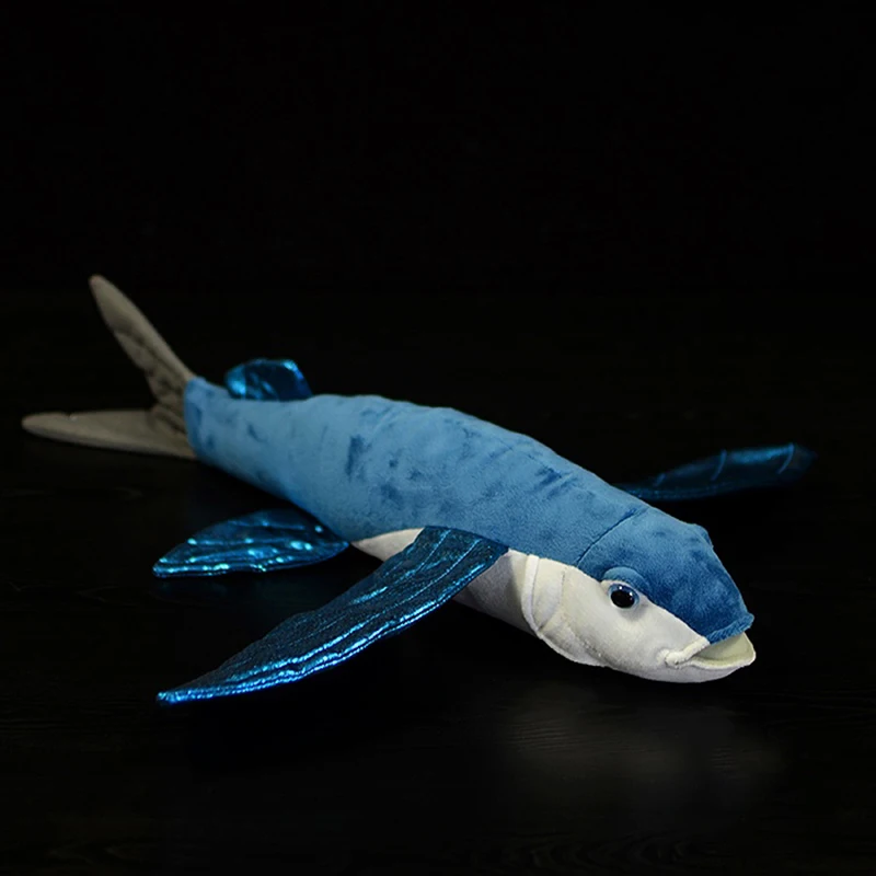 Cute Flying Fish Soft Plush Toy Simulation Exocoetidae Original Atheriniformes Collection Sea Creatures Doll Kids Audlt Gifts