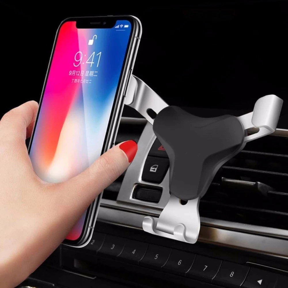 Gravity Car Holder For Phone Air Vent Clip Mount Mobile Cell Stand Smartphone GPS Support For iPhone Xiaomi In Car No Magnetic