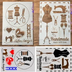 2 Pçs/lote A4 Máquina De Costura Tesoura DIY Ofício Camadas Stencils Pintura Álbum de Scrapbooking Stamping Embossing Molde de Papel