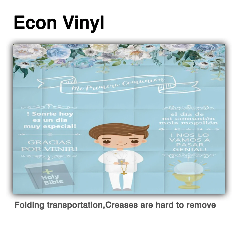 Allenjoy photophone pano de fundo primeiro comunhão festa luz azul menino flores fundo baptismo photocalln estúdio photozone decoração