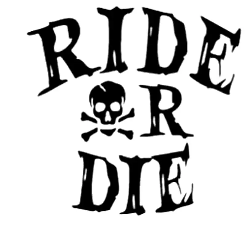 

Hot Reflective Ride or Die Car Stickers and Decals Car Window Decorative for Rear Window Trunk KK15*15cm