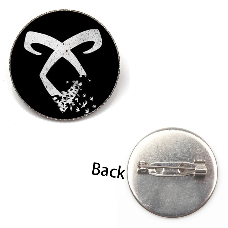 New Unids Hunters Rune Shadow Hunter City LOGO Brooch Pins Crystal Brooch Bones Cabochon Pin Souvenir Gift Badge Friend Woman