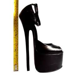 7.87in Heel Height Sexy Genuine Leather Peep Toe Stiletto Heel  Platform Pumps High Heels US size 5-13  No.y2007