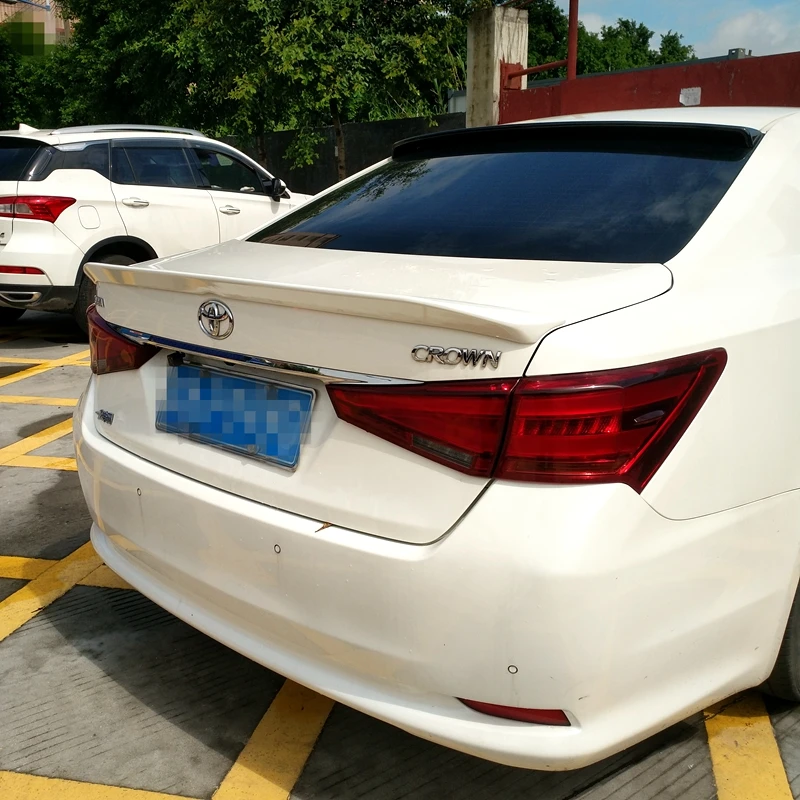 For Crown 14th generation  Spoiler 2014-2018 Toyota Crown ROOF Spoiler ABS plastic Material Car Rear Wing Color Rear Spoiler