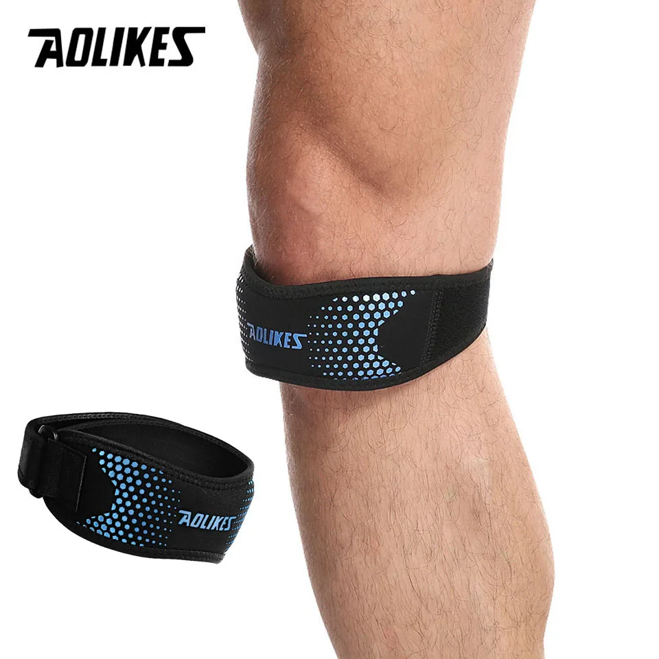 AOLIKES 1PCS Einstellbare Knie Pad Knie Schmerzen Relief Patella Stabilisator Brace Unterstützung für Wandern Fußball Basketball Laufen Sport