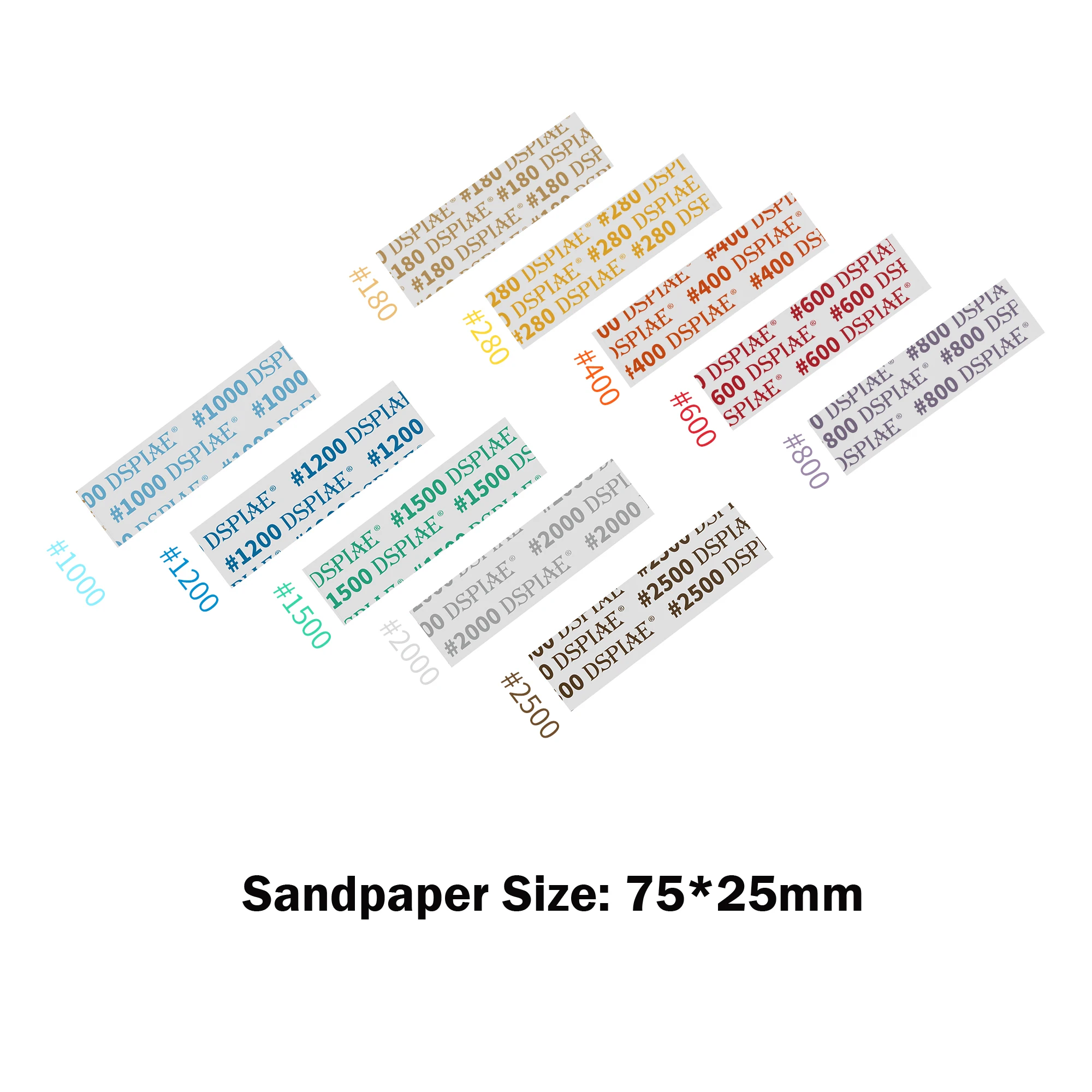 DSPIAE Mecha Military Model Special Tool For Polishing  180#~2500# DIE-CUTTING ADHESIVE SANDPAPER A Set of  5 /10 Boxes