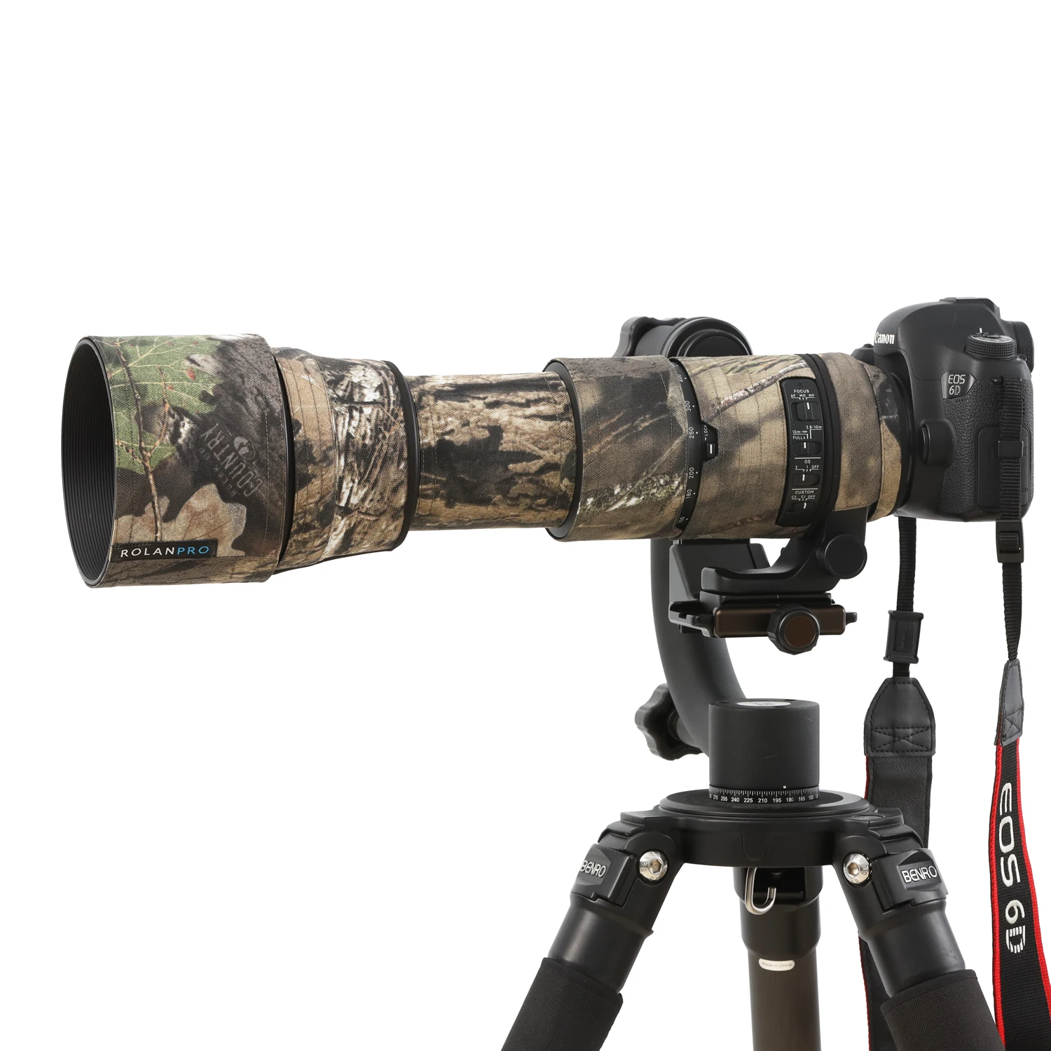 ROLANPRO Lens Camouflage Coat Rain Cover for SIGMA 150-600mm F5-6.3 DG OS HSM Contemporary (AF Version) Lens Protective Sleeve