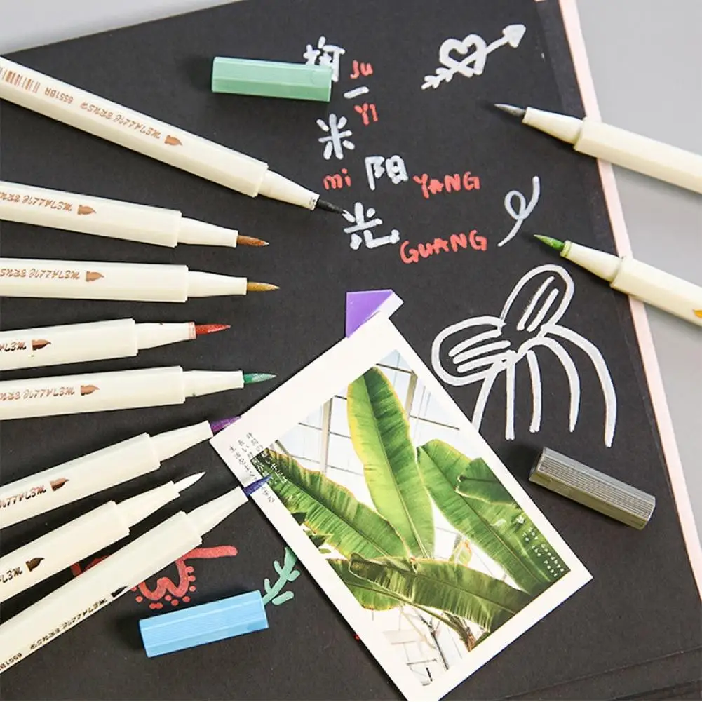 Diskon Besar-besaran! !!10 Buah Perlengkapan Seni Alat Tulis Pena Penanda Kuas Nib Keras Lembut Gambar Kaligrafi