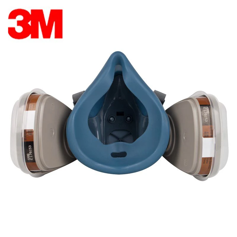 3M 7502 Ademhalingsapparaatmasker 15 In 1 Pak Industrie Schilderen Spray Dust Gas Masker Met 3M 501 5N11 6001CN Chemicaliën Met Half Gezichtsmasker