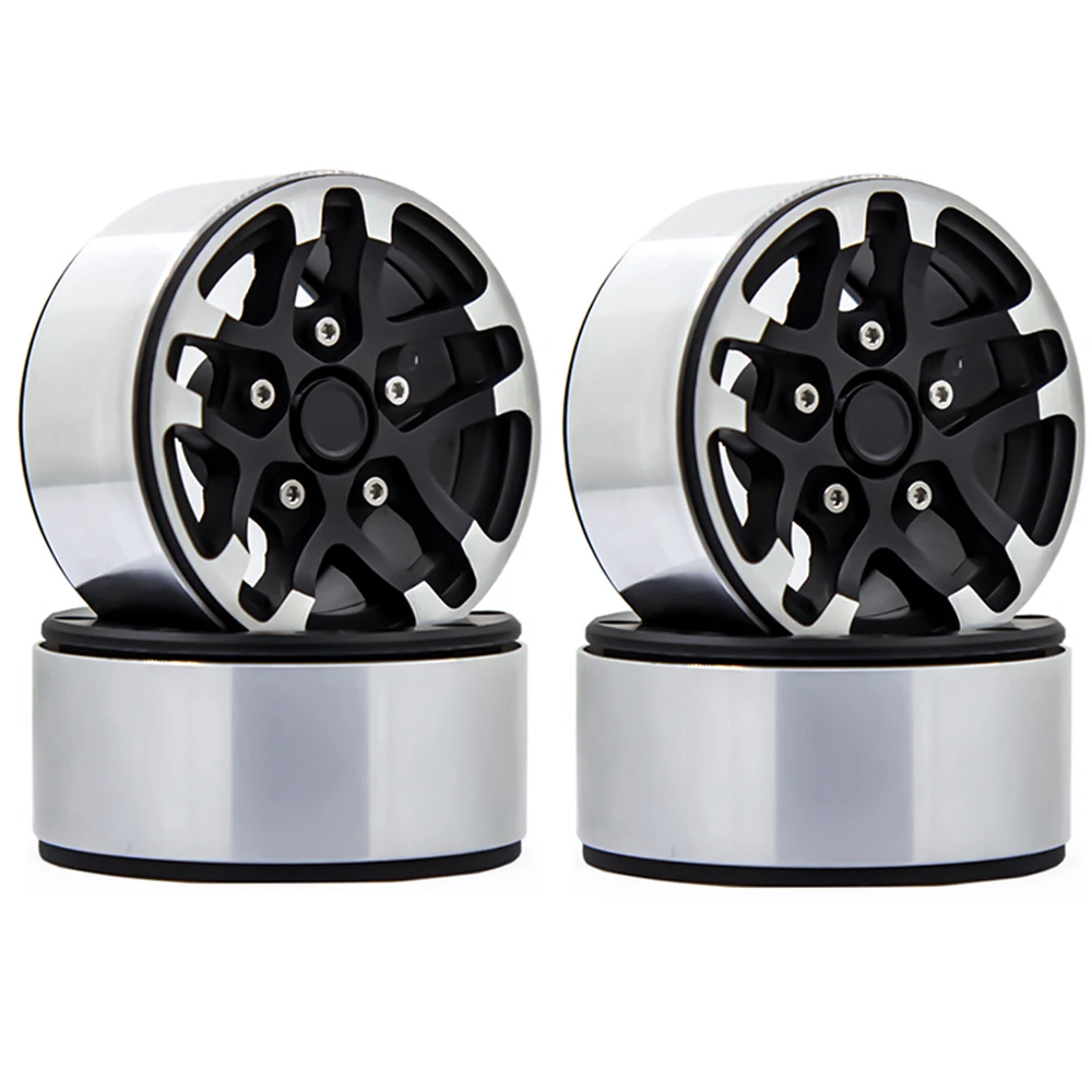 Aluminum Alloy 1.9 Beadlock Wheels Rims for 1/10 RC Crawler Axial SCX10 SCX10 II 90046 AXI03007  TRX4 SCX10 Climbing Car