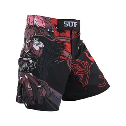 SOTF MMA Geometrie Technologie Snake Head Fitness Ademende boksen shorts Tiger Muay Thai mma shorts kickboksen vechten broek sanda