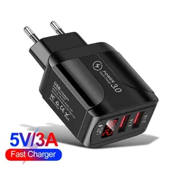 Double USB Output + Led Digital Display Wall Fast Charger for iPhone X 13 Samsung Xiaomi Huawei Android Phone Travel USB Charger