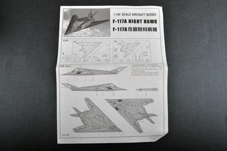 1: 144 USA F-117A NIGHTHAWK Fighter ทหารประกอบเครื่องบินรุ่น