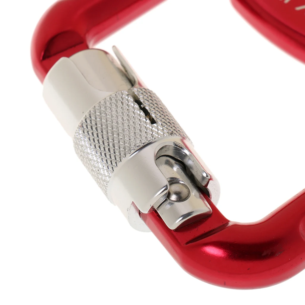 20KN Aluminum Alloy Self-locking Carabiner for Paraglider, Rock Climbing,