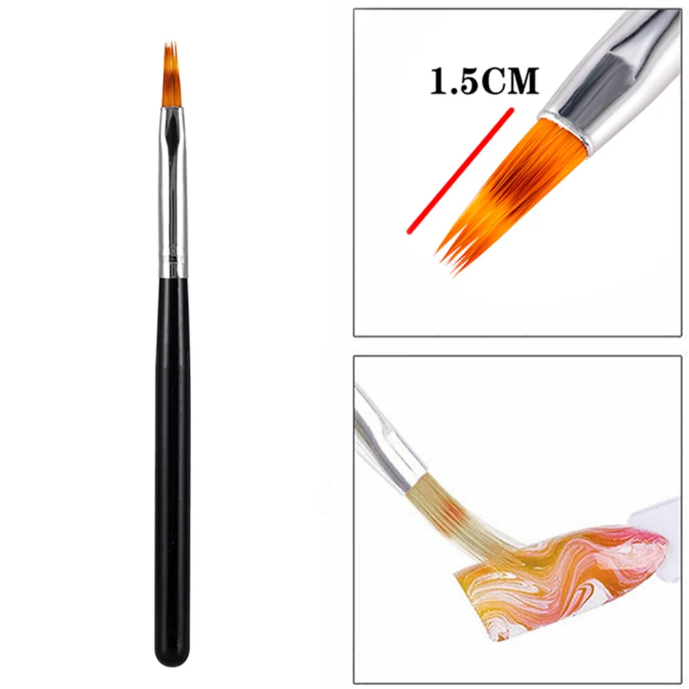 

Nail Brush UV Gel Gradient Bloom Nail Art Painting Wood Handle Nylon Hair Draw Manicure Nail Tools 1pcs