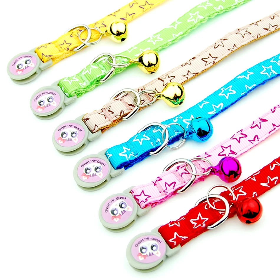 3 pieces/lot Cat Collar  Breakaway Safety Adjustable Pet Supplies Kitten Starfish Puppy Cats Necklace Pet Accessories