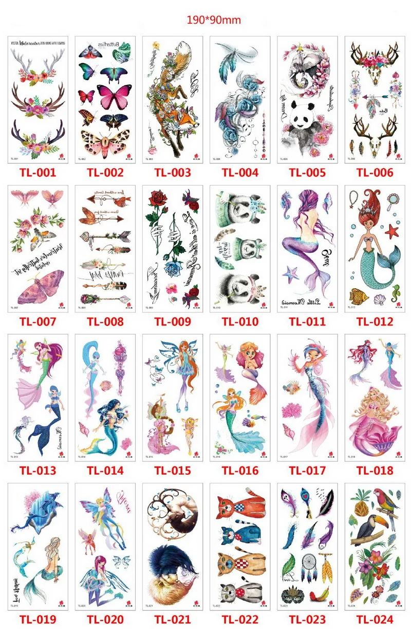 Fashion Removable Women Lady 3D Flowers Waterproof Temporary Tattoo Stickers Beauty Body Art Tattoos 1000sets/Lot