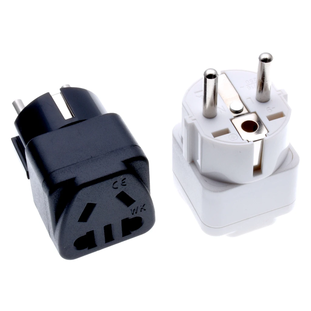 European/Korea/Germany Travel Adapter, US/AU/China 2pin 3pin Socket To EU Plug Converter Travel Adapter 16A250V