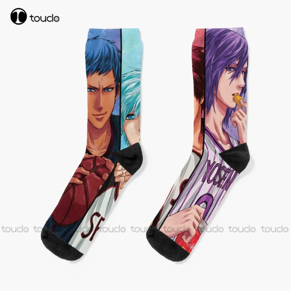 

Kuroko No Basket Basketball Socks Black Mens Socks Personalized Custom Unisex Adult Teen Youth Socks 360° Digital Print Gift