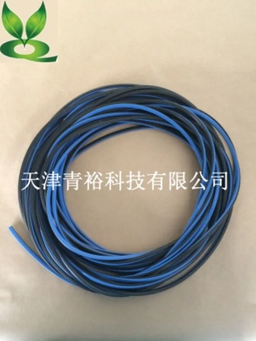 Blue black two-color nickel carbon co extruded conductive rubber strip M-type 3.4-3.99 connectable ring