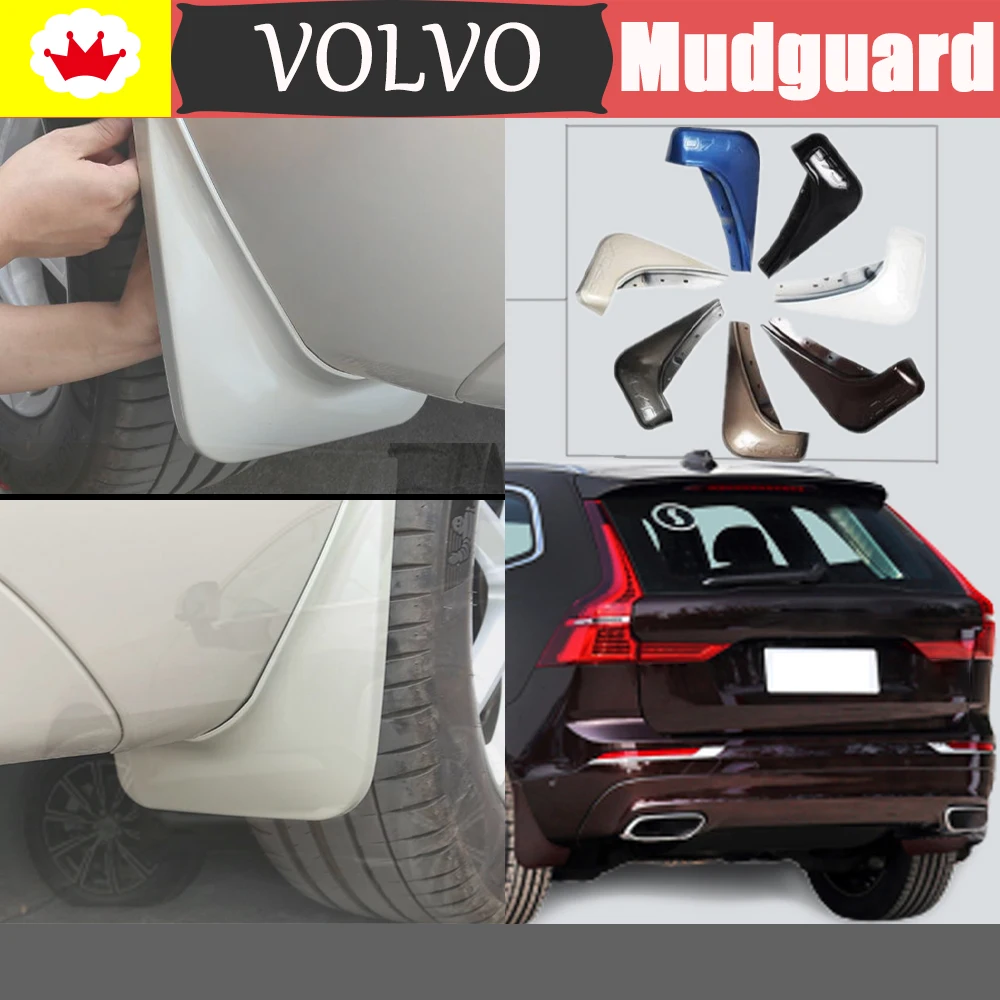 For VOLVO XC60 XC90 S90 S60 fenders mudguards Mud Flaps Front Rear Mud-Flaps  Splash Guards Auto accessories Mud Car Fenders