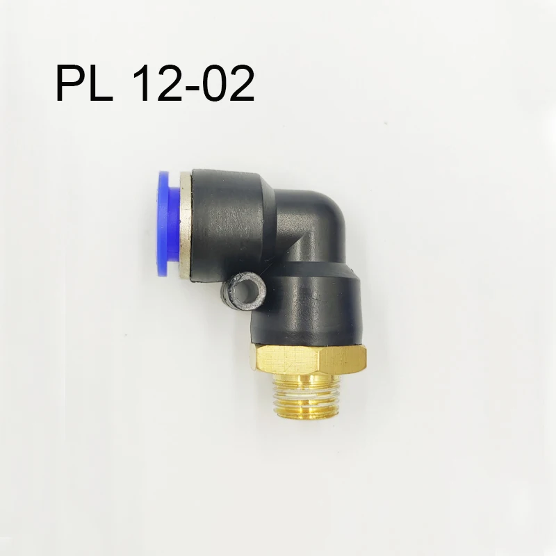 PL Elbow 50pcs Lot 12-02 12mm Air Connector Pneumatic Fitting Quick Fittings Male Thread Push In