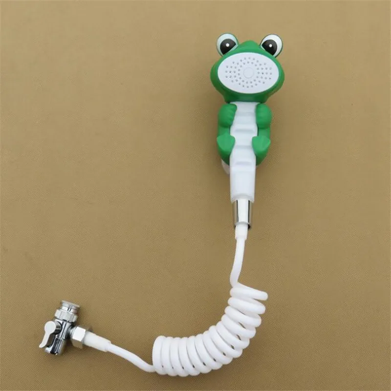 Cartoon Bathroom Sink Water Faucet External Shower Head Toilet Flush Extension Tap Small Nozzle Wash Hair Shower For Children