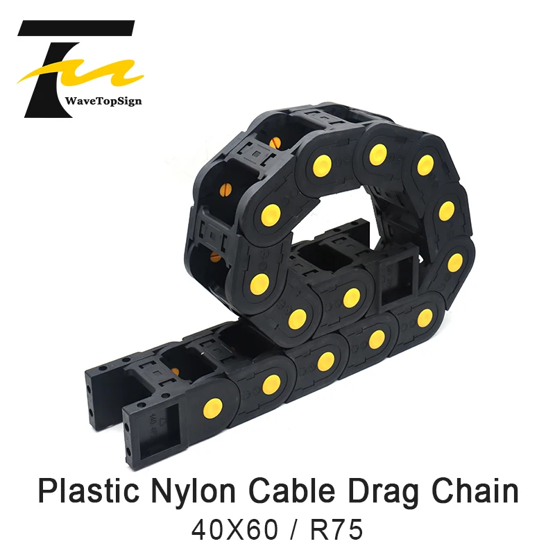 

Drag chain 40X60mm R75 Engineering Plastic Nylon Cable Chain Cable Trough Bridge Type Engraving Machine Tool Drag Chain Crawler