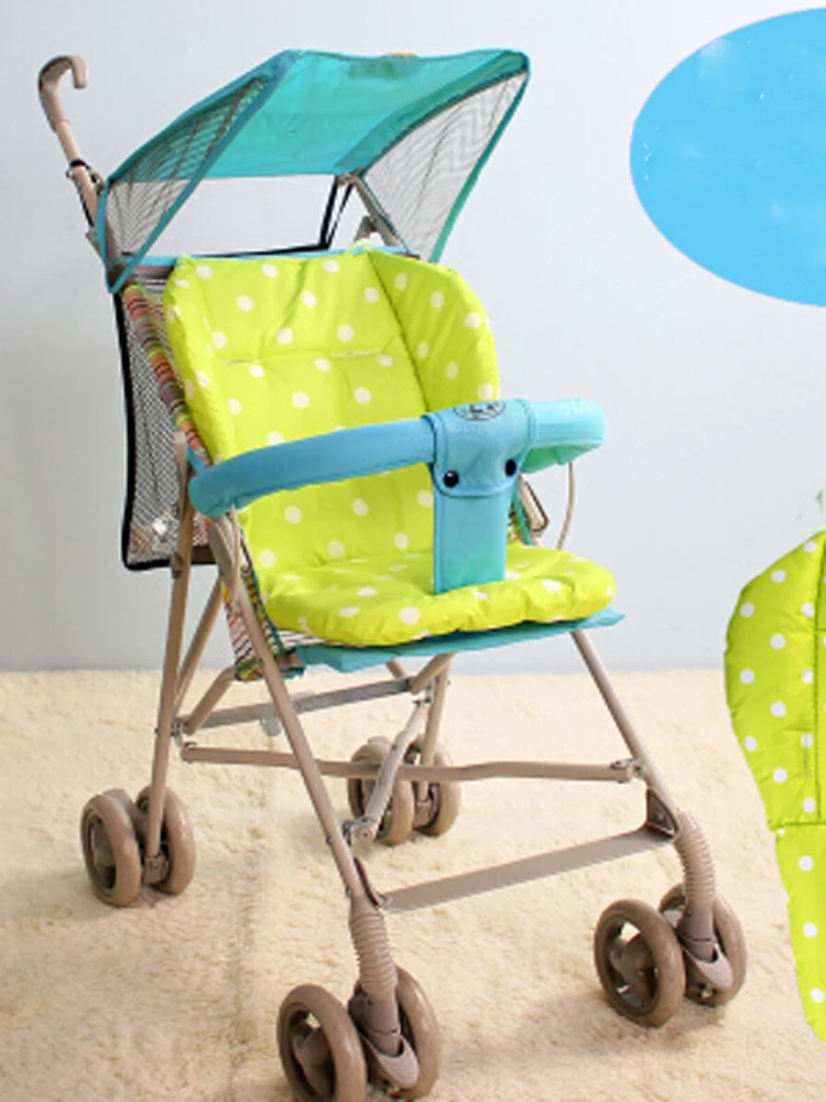 Almohadilla de asiento de coche para bebé, funda de algodón cómoda para cochecito de bebé, cojín para cochecito, colchón, 5 colores opcionales