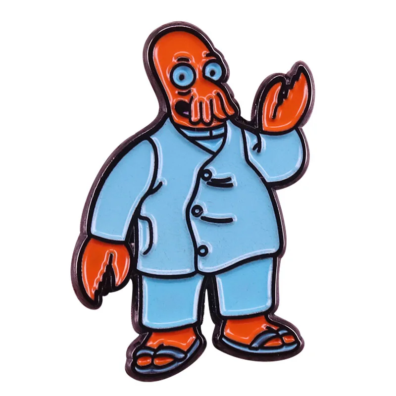 Doctor John A. Zoidberg Lobster Decapodian future Space Cartoon Enamel Pin