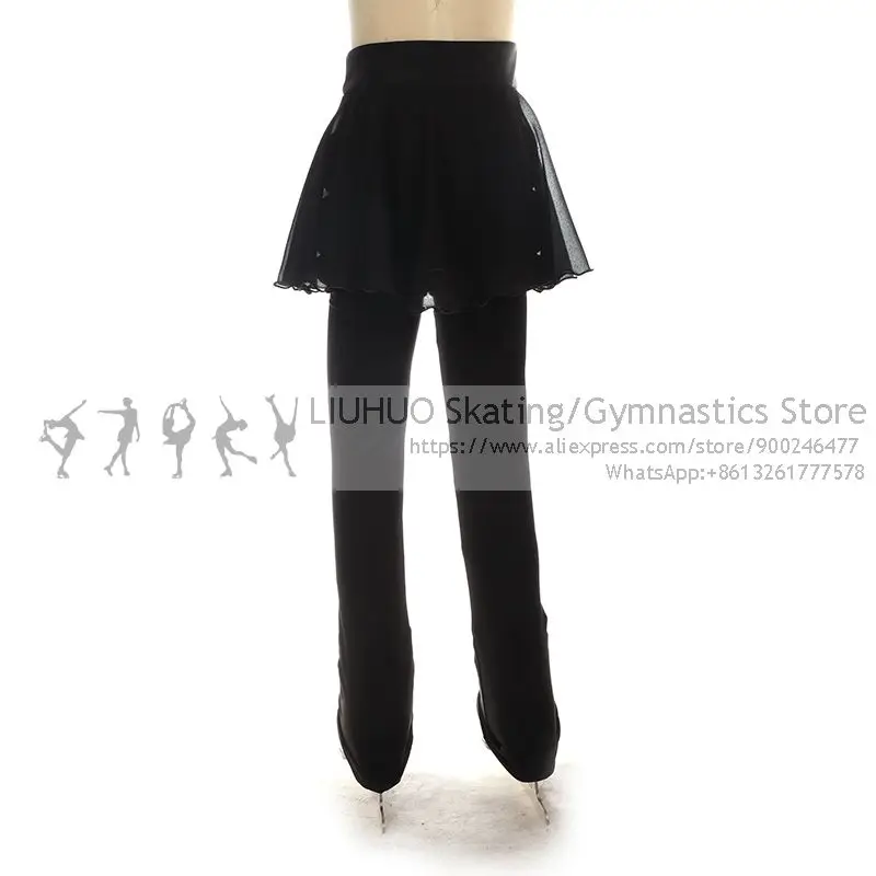 Figure Skating padded Pants skirt Girls Children thin fleece Competition leggings Women Skiing ice skating Trousers for training