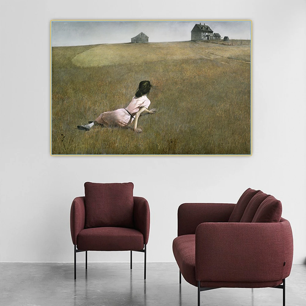Citon Andrew Wyeth《クリスティーナの世界、1948》キャンバス油絵