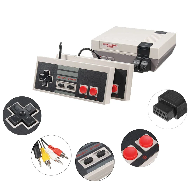 Video Game Console 8-bit Game Console  For FC Red and White Machine Built-in 620 Games