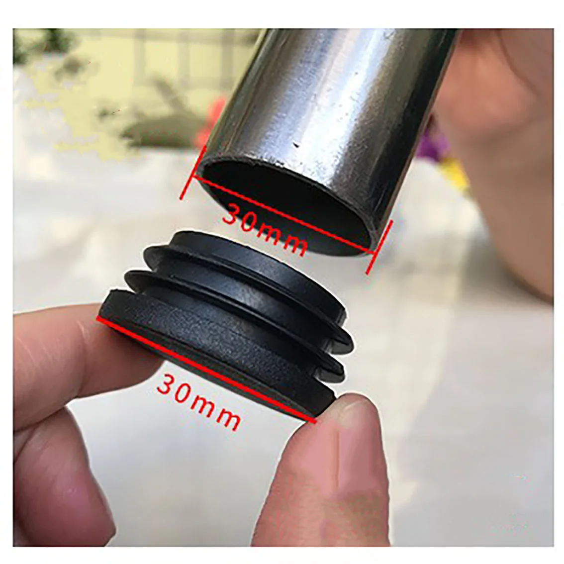 12mm-76mm Black Plastic Round Caps Inner Plug Protection Gasket Dust Seal End Cover Caps For Pipe Bolt Furniture